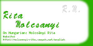 rita molcsanyi business card